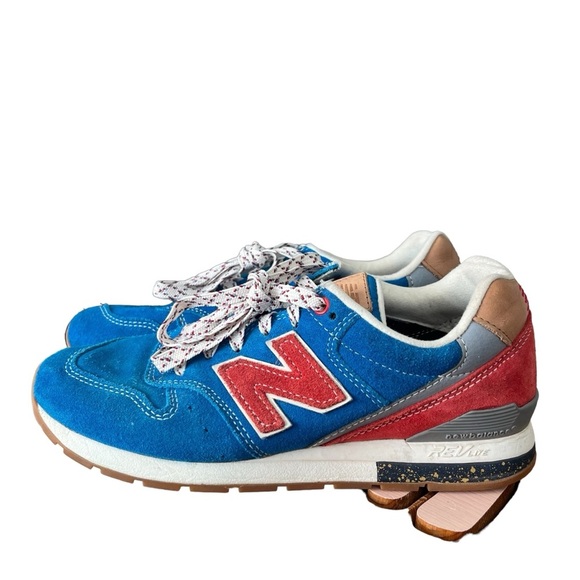 New Balance 996 Women’s Blue Red Suede Size 7 Rare Large N Retro Like New - Picture 9 of 12